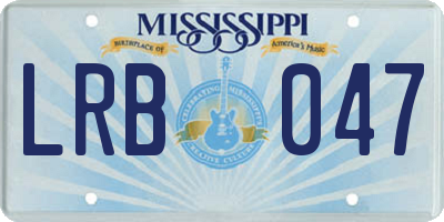 MS license plate LRB047