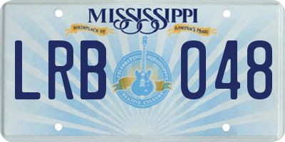 MS license plate LRB048