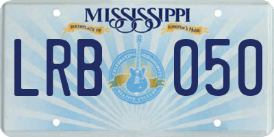 MS license plate LRB050