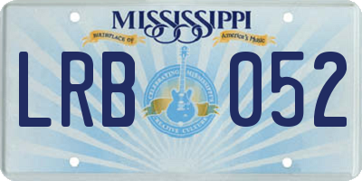 MS license plate LRB052