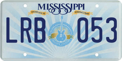 MS license plate LRB053