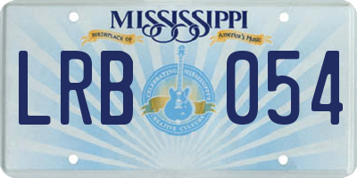 MS license plate LRB054