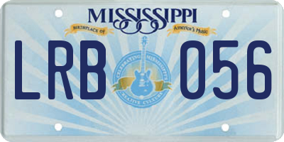 MS license plate LRB056