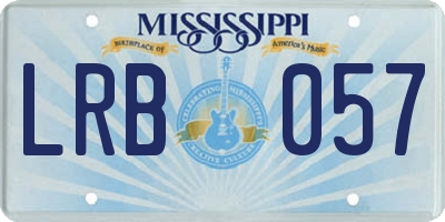 MS license plate LRB057