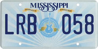 MS license plate LRB058