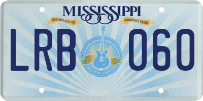 MS license plate LRB060