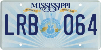 MS license plate LRB064