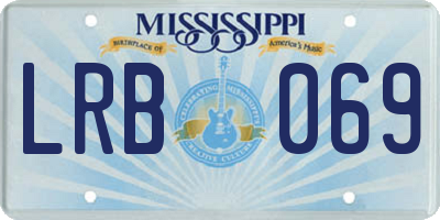 MS license plate LRB069