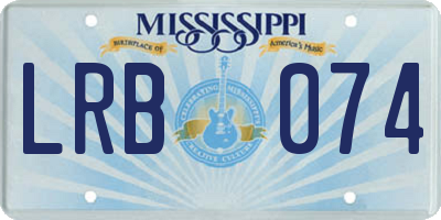 MS license plate LRB074