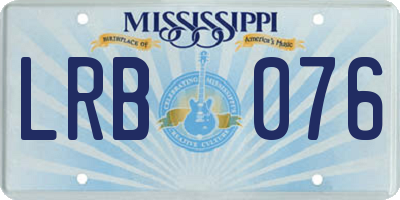 MS license plate LRB076