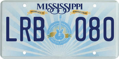 MS license plate LRB080