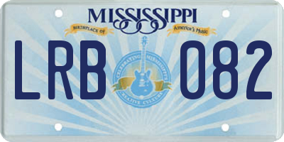 MS license plate LRB082