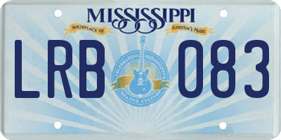 MS license plate LRB083