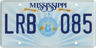 MS license plate LRB085