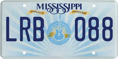 MS license plate LRB088