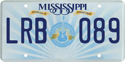 MS license plate LRB089