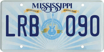 MS license plate LRB090