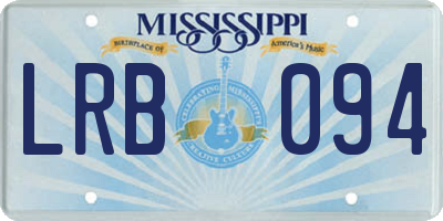 MS license plate LRB094