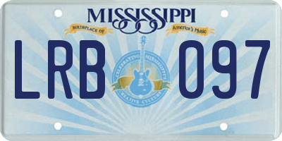 MS license plate LRB097