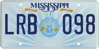 MS license plate LRB098