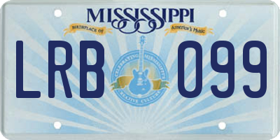 MS license plate LRB099