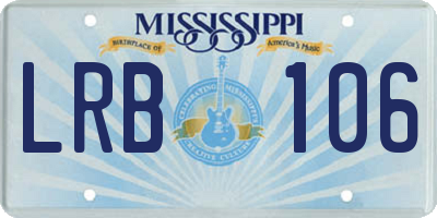 MS license plate LRB106