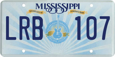 MS license plate LRB107