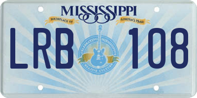 MS license plate LRB108