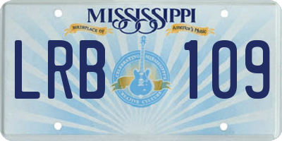 MS license plate LRB109