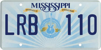 MS license plate LRB110