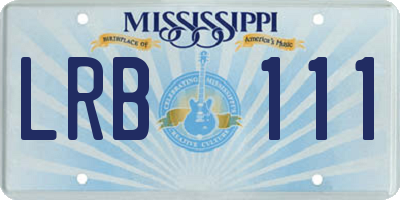 MS license plate LRB111