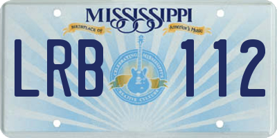 MS license plate LRB112