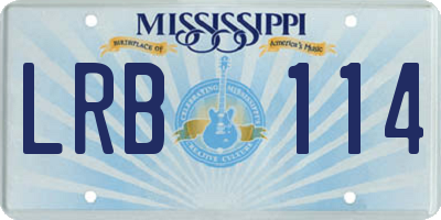 MS license plate LRB114