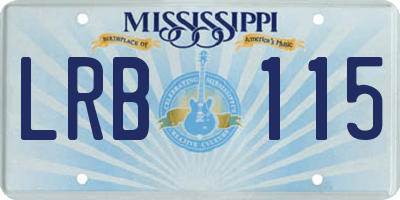 MS license plate LRB115