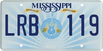 MS license plate LRB119