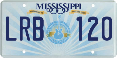 MS license plate LRB120