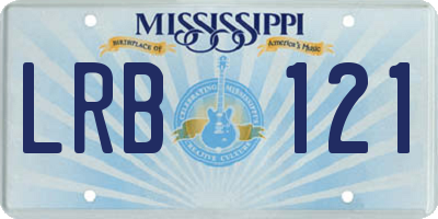 MS license plate LRB121