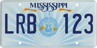 MS license plate LRB123