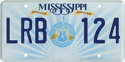 MS license plate LRB124