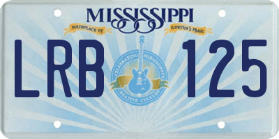 MS license plate LRB125