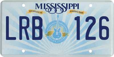 MS license plate LRB126