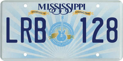 MS license plate LRB128