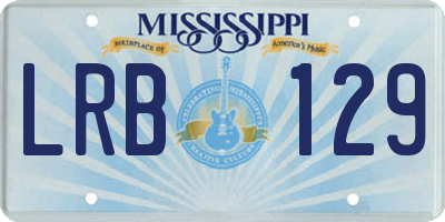 MS license plate LRB129