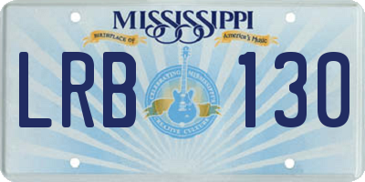 MS license plate LRB130
