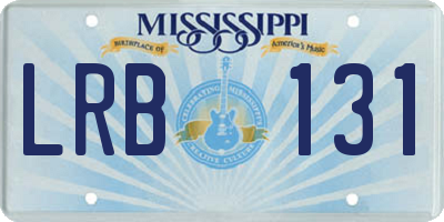 MS license plate LRB131