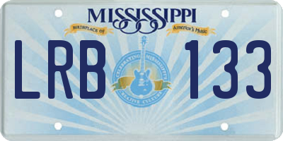 MS license plate LRB133