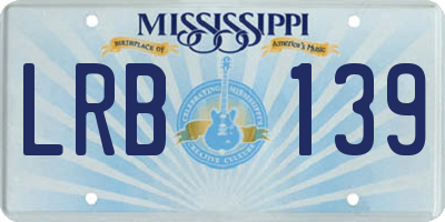 MS license plate LRB139