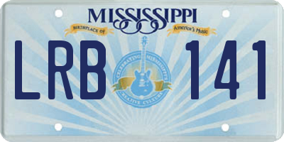 MS license plate LRB141