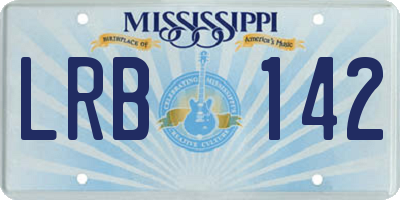 MS license plate LRB142
