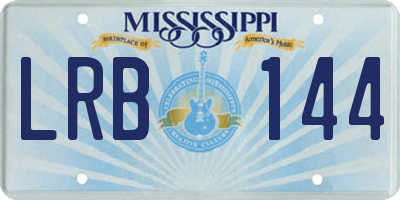 MS license plate LRB144